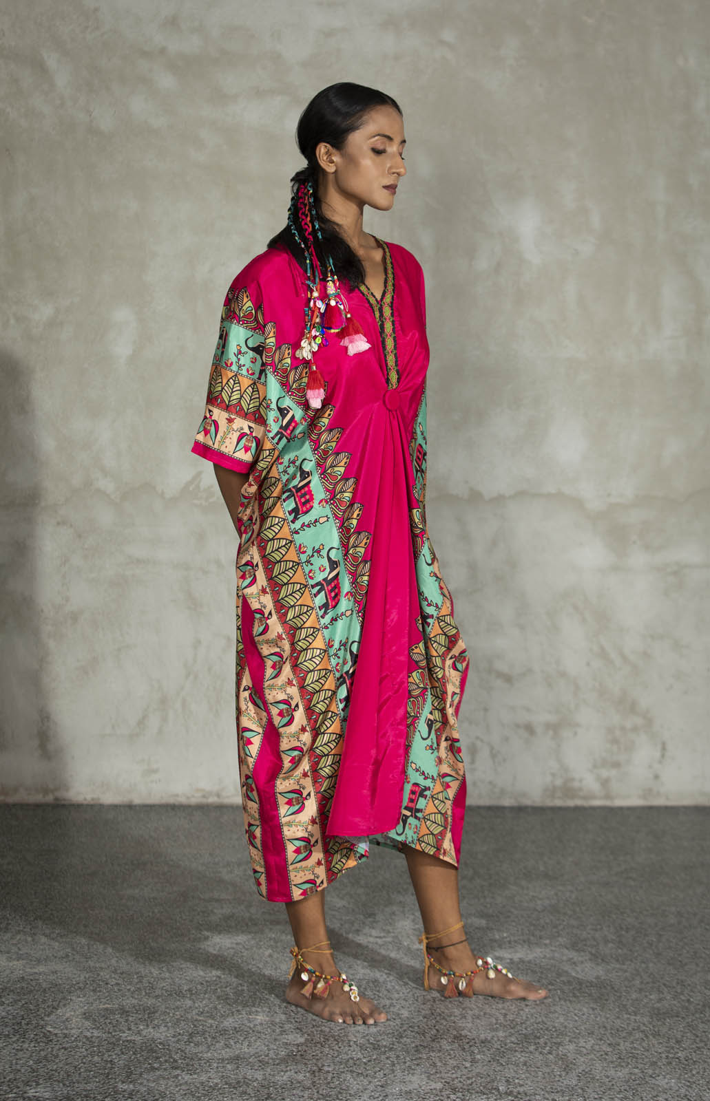 Imara Knotted Kaftan Dress