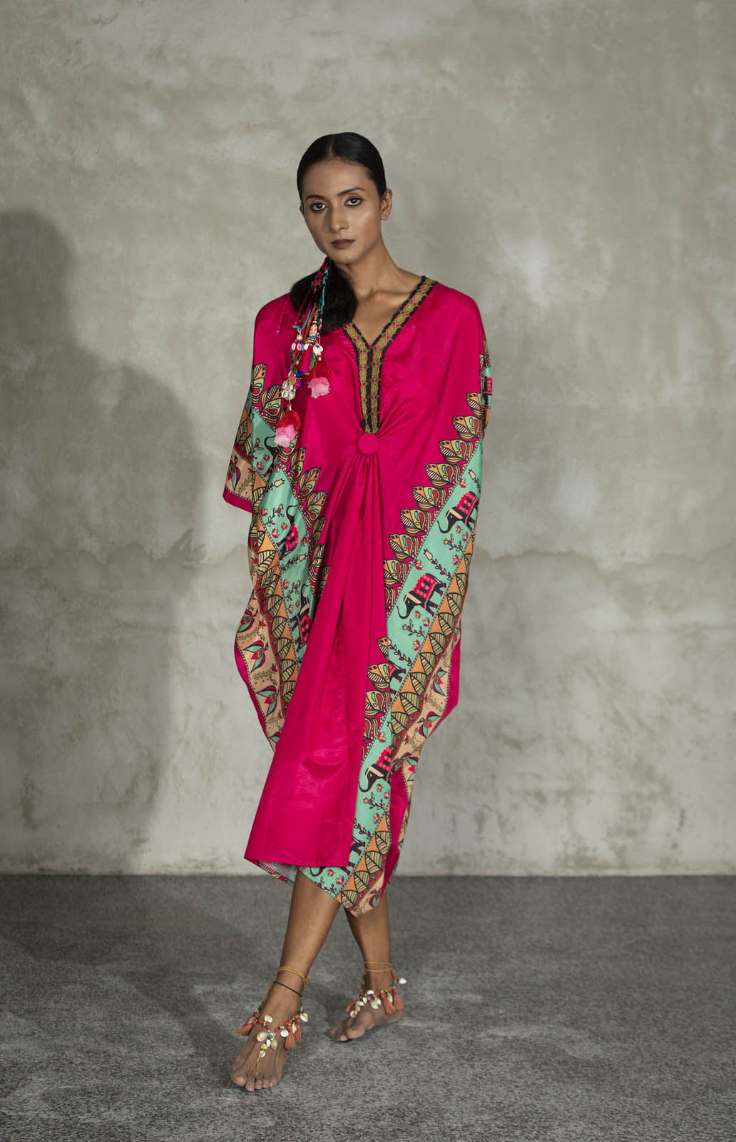 Imara Knotted Kaftan Dress