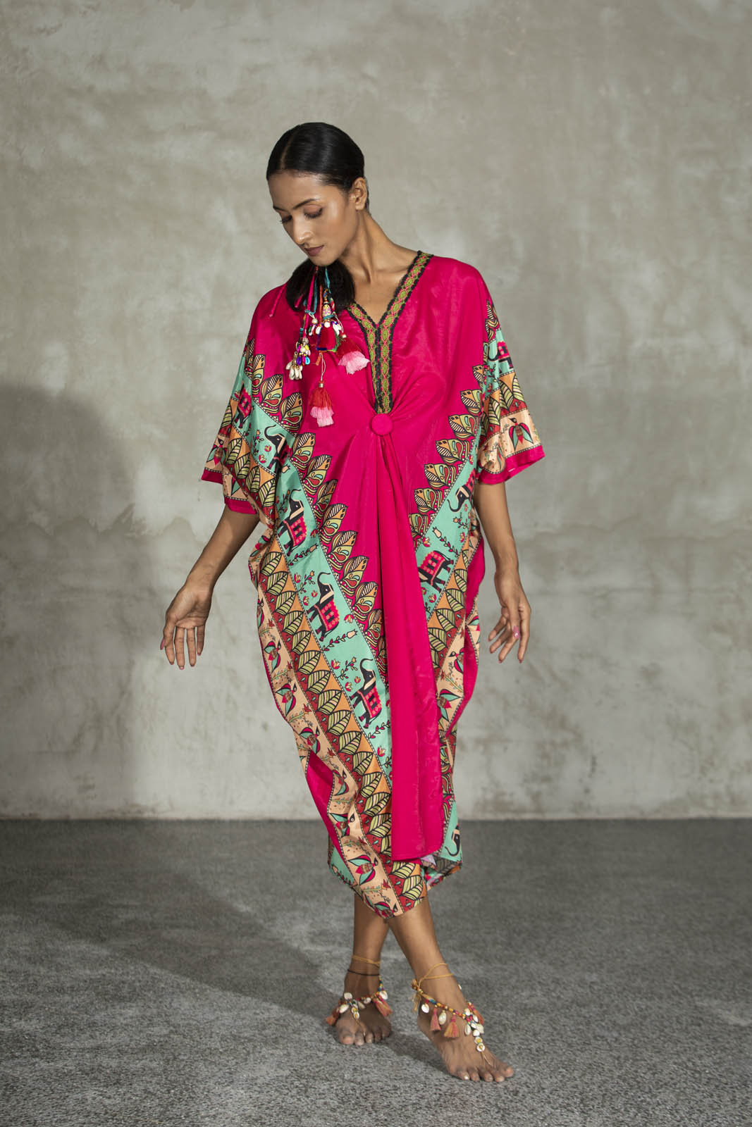 Imara Knotted Kaftan Dress