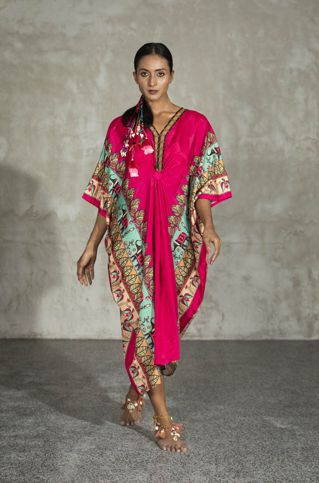 Imara Knotted Kaftan Dress