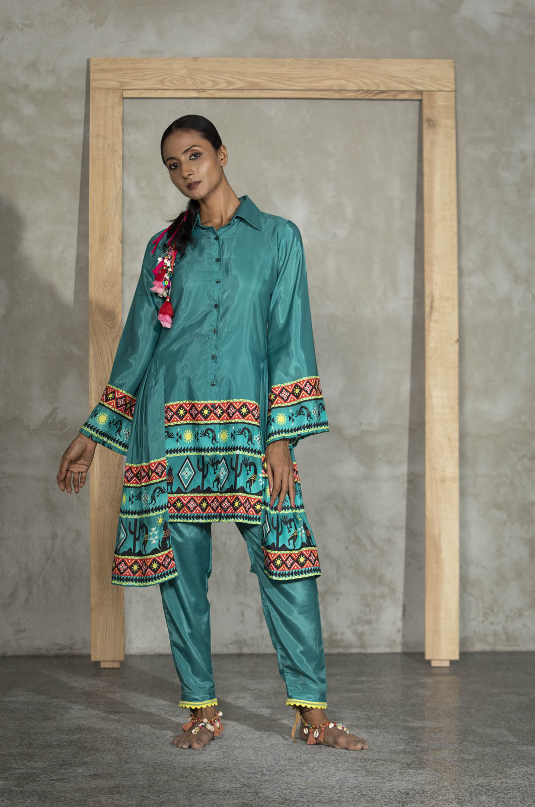 Jabali Gathered Tunic With Pants