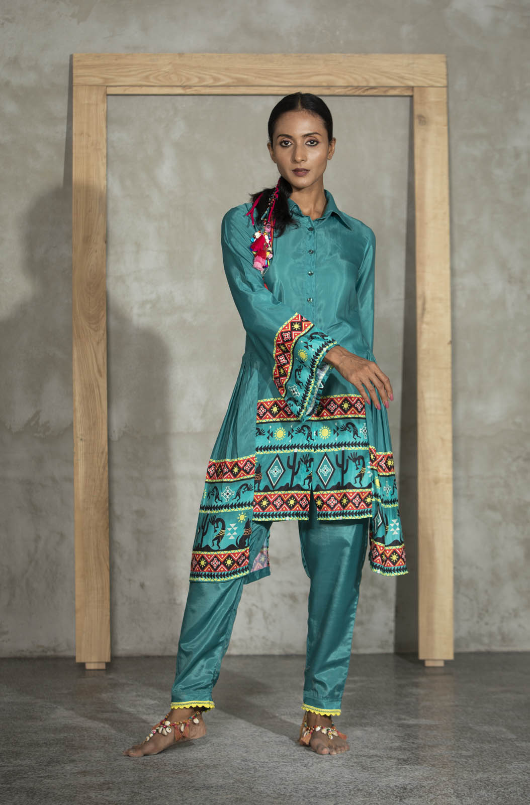 Jabali Gathered Tunic With Pants