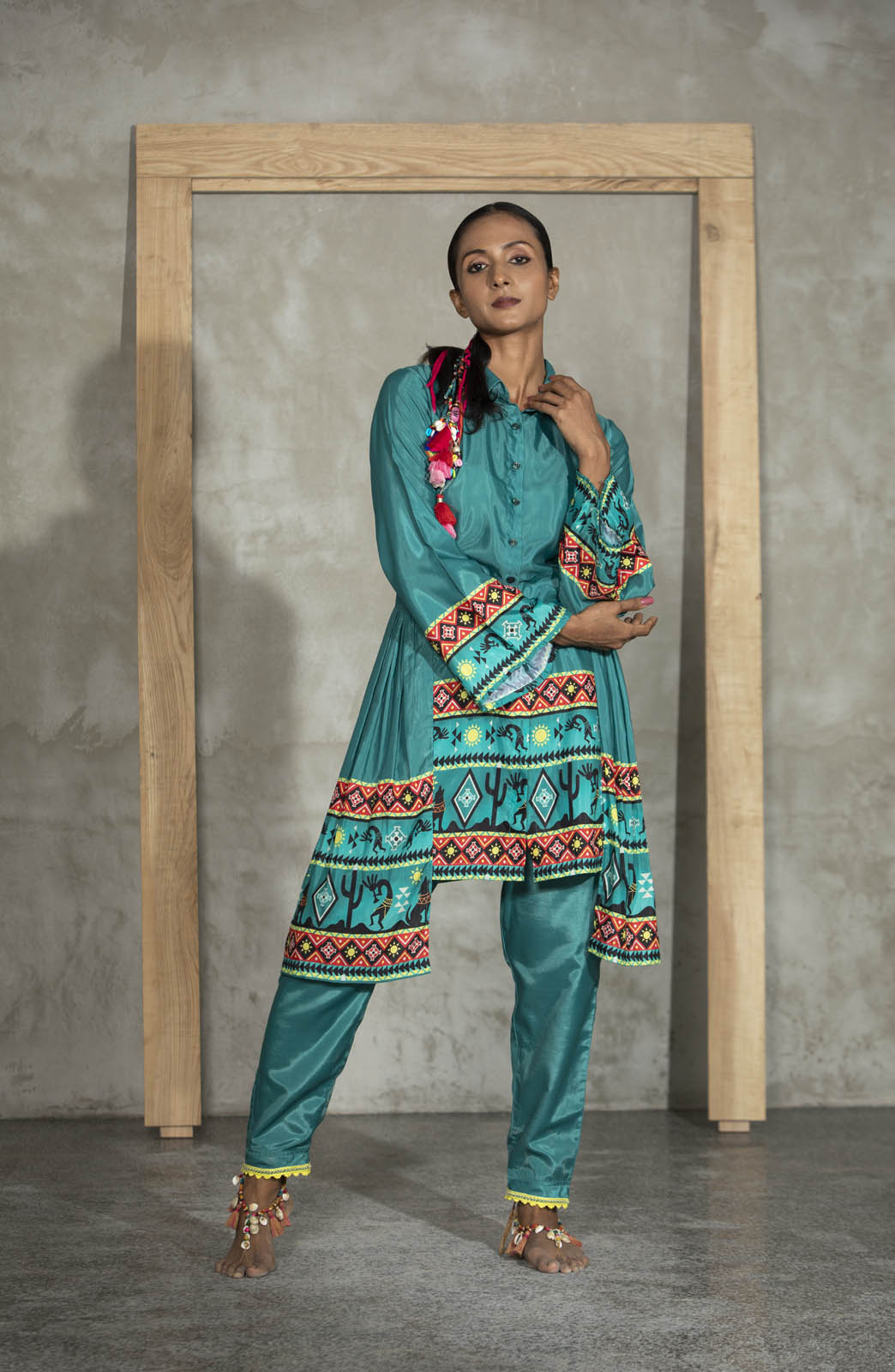 Jabali Gathered Tunic With Pants