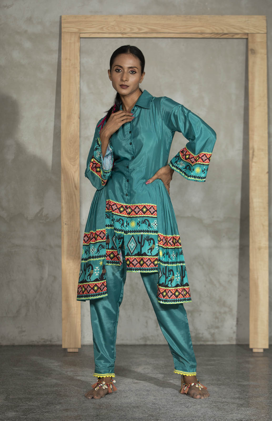 Jabali Gathered Tunic With Pants