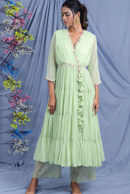 Flux Green Dress Set