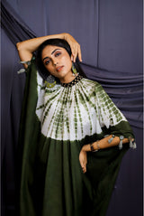 Green Tie & Dye Jhabla Tunic